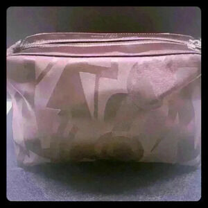 Authentic Salvatore Ferragamo Canvas Nylon & Leather Cosmetic Pouch